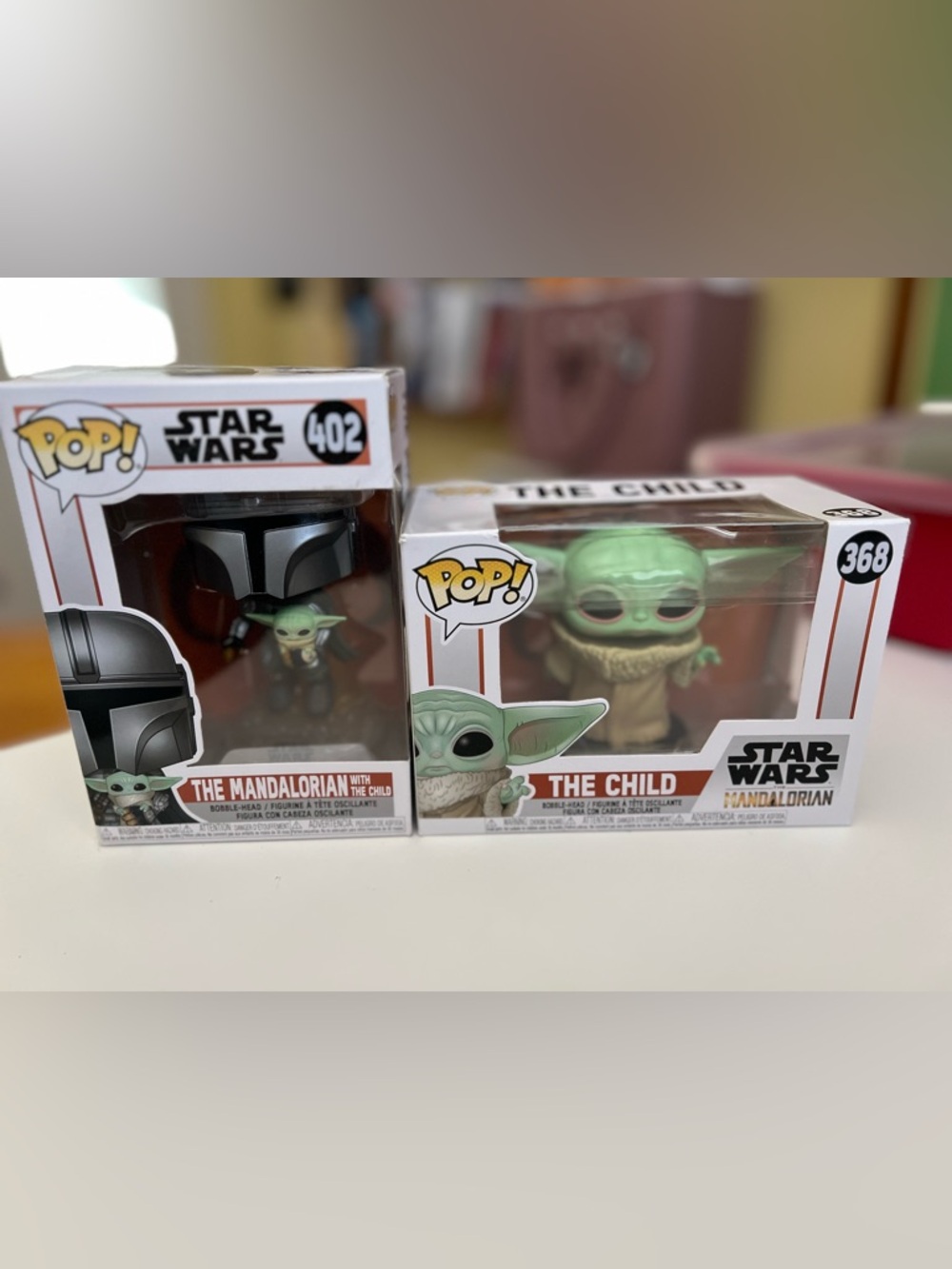 2 NEW Disney Star Wars Mandalorian Funko Pop! #402 & #368 - Mando and The Child